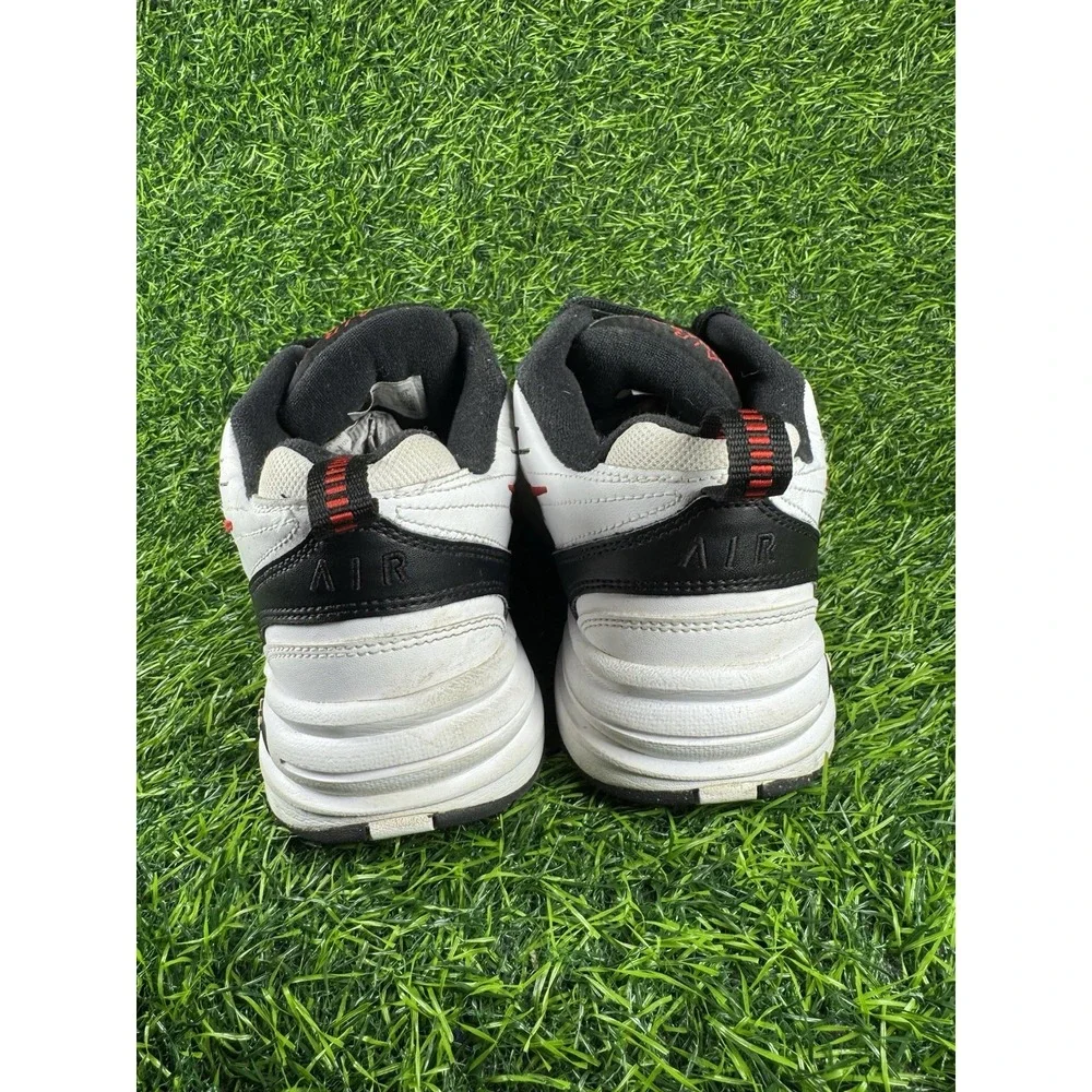 Nike Air Monarch IV Mens White Black Red Sneakers 415445-101 Size 10.5